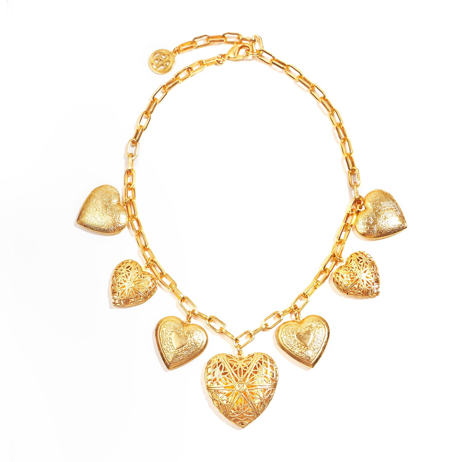 Heart Lock Pendants, Charm Bracelet, Jewelry