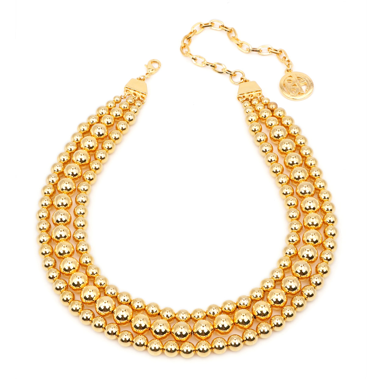 Whitney Layered Gold Ball Necklace Ben Amun Jewelry