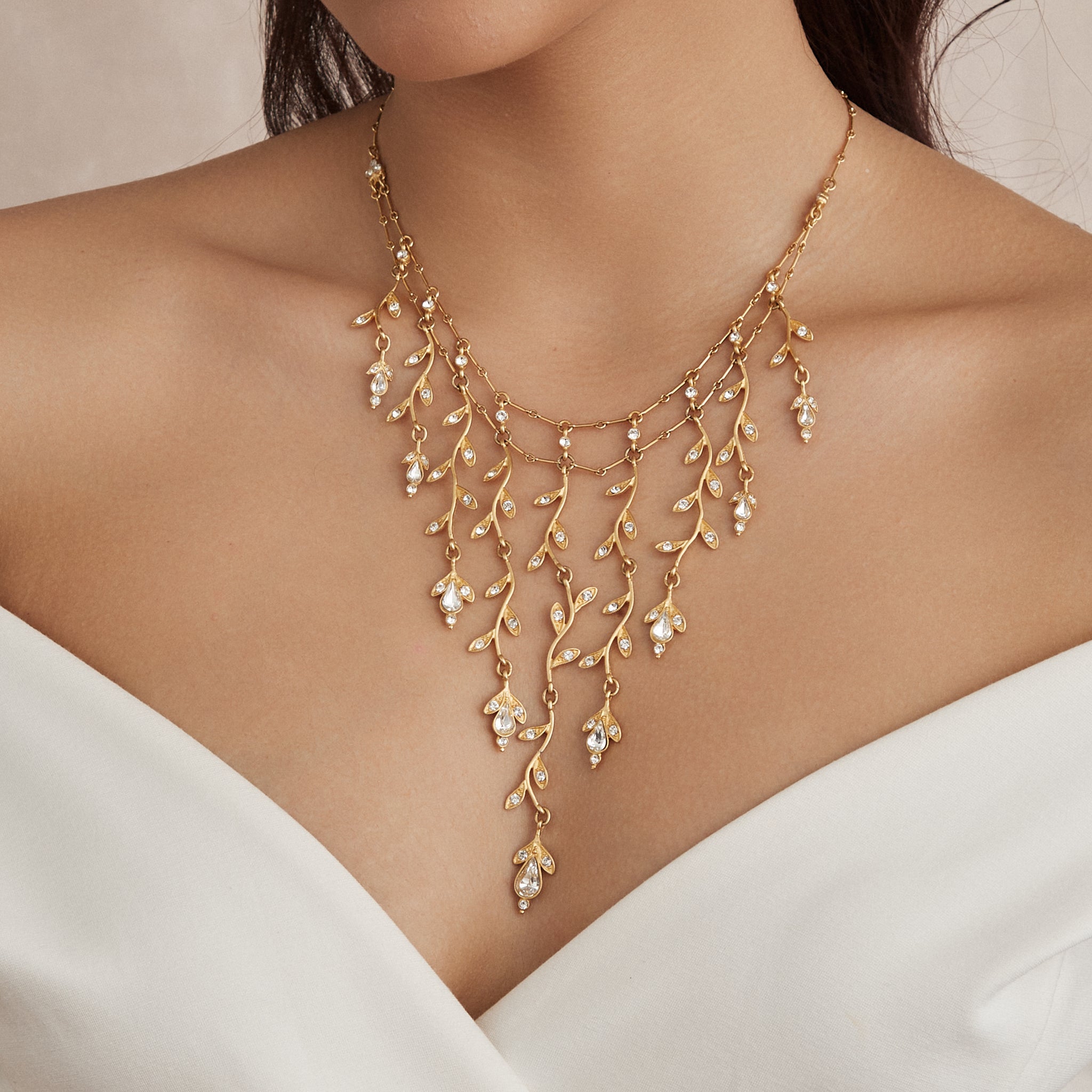 Maureen Hammered Gold Chain Necklace | Ben- Amun Jewelry