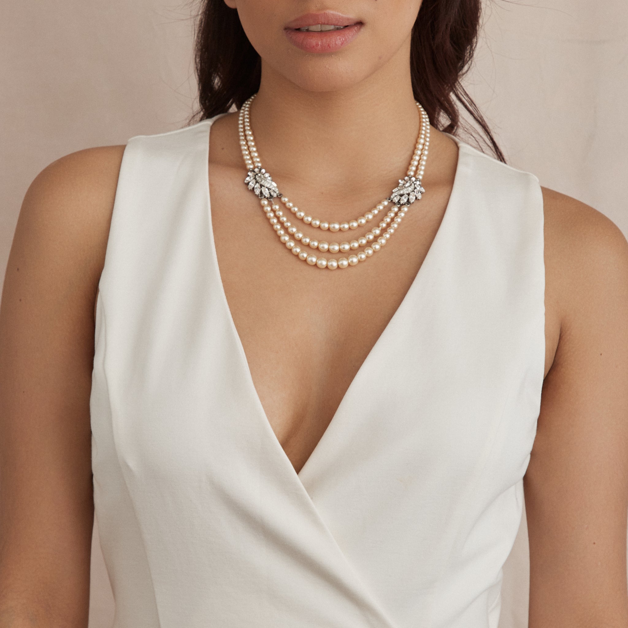 Selene Elegant Silver Necklace | Ben-Amun Jewelry