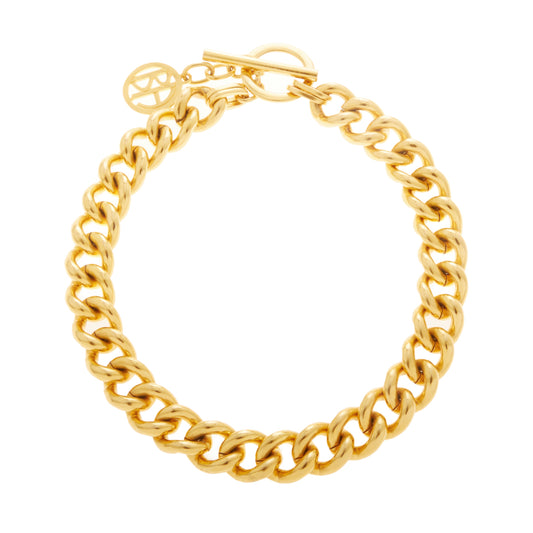 Rhea 24K Gold Electroplate Necklace by Ben Amun | Chairish