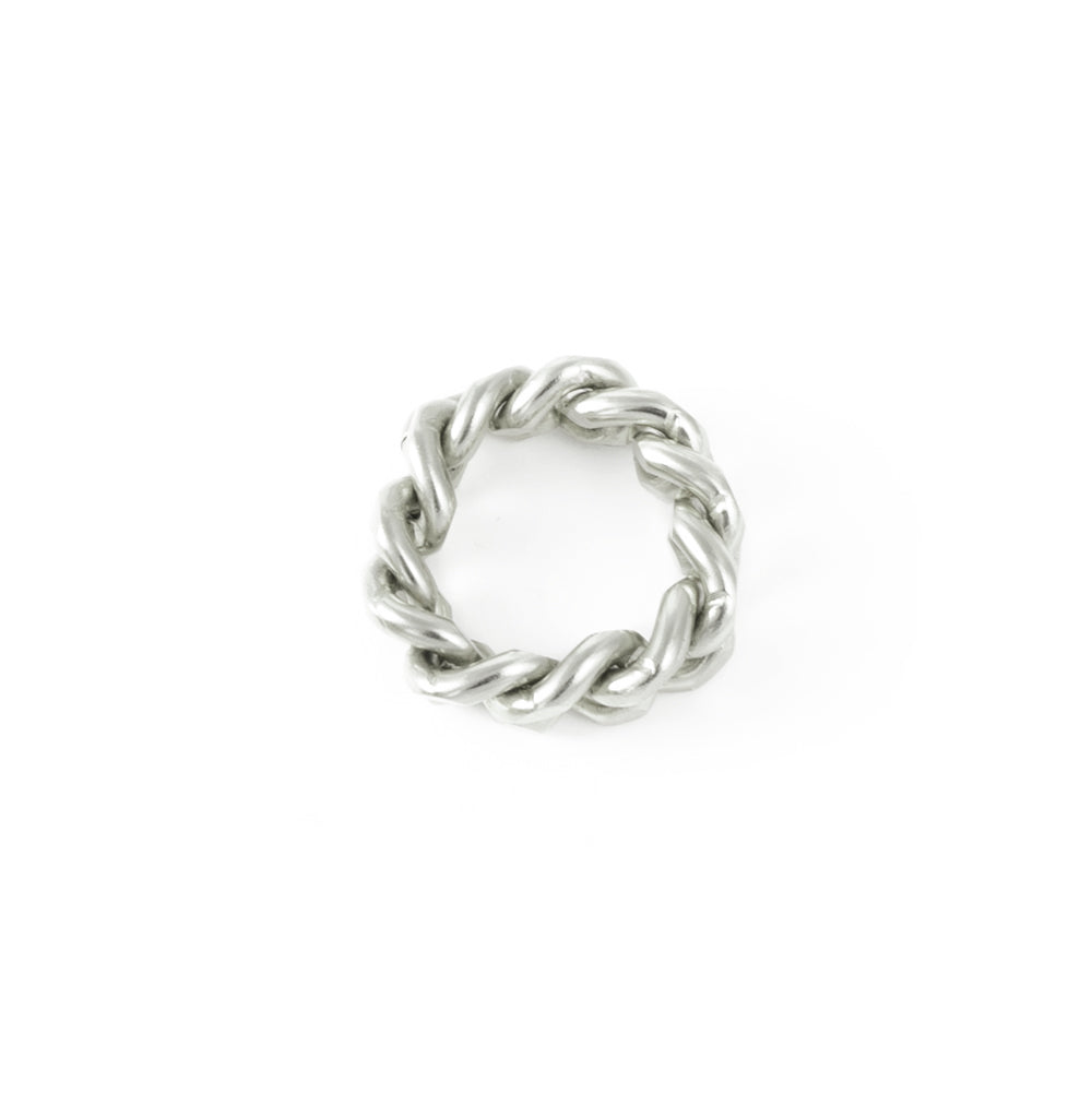 Leandra Silver Curb Chain Ring | Ben-Amun Jewelry