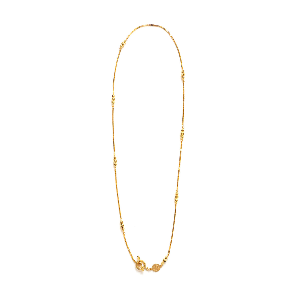 Arlo Long Gold Ball Toggle Layering Necklace Ben Amun