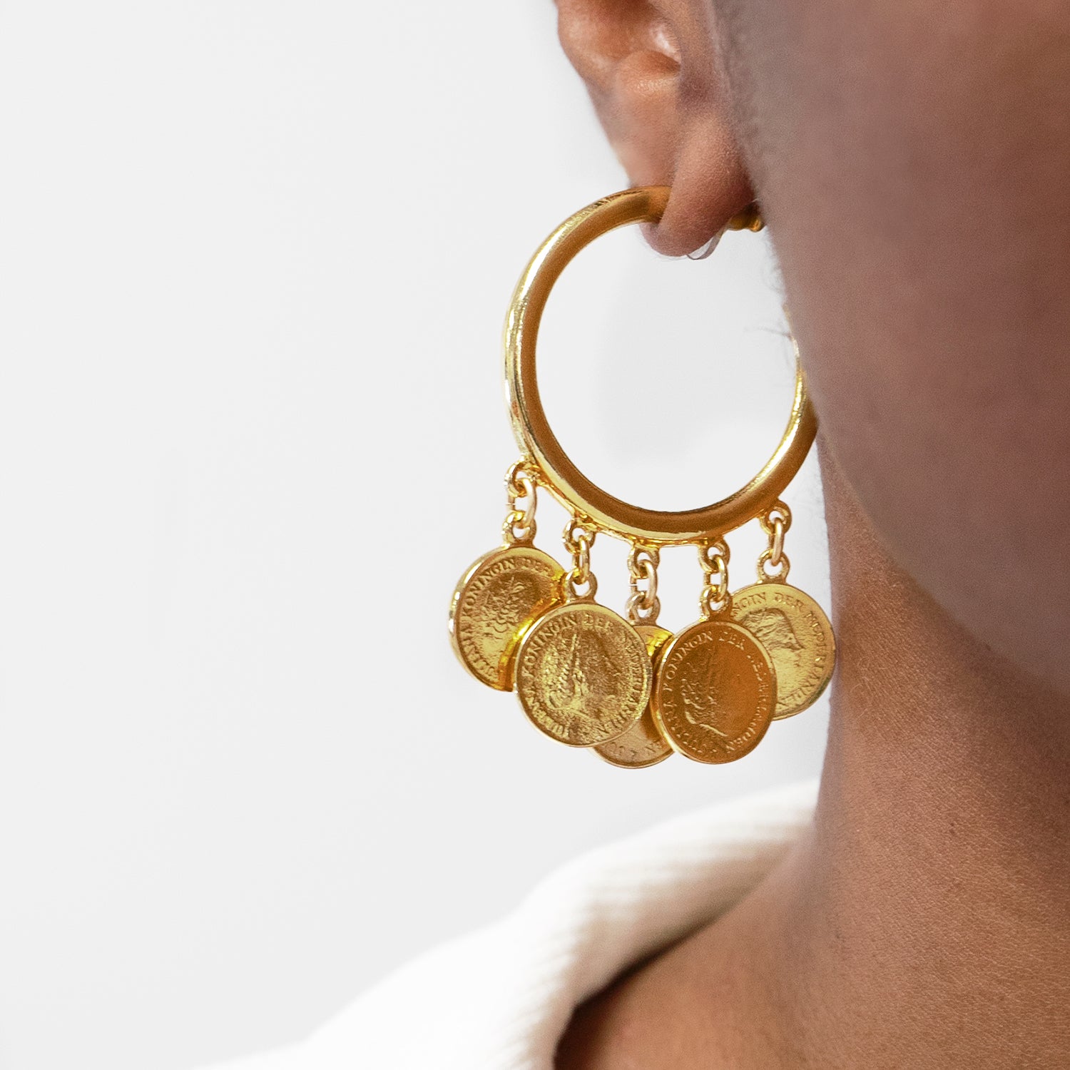 Casablanca Moroccan Coin Hoop Earrings Ben Amun Jewelry