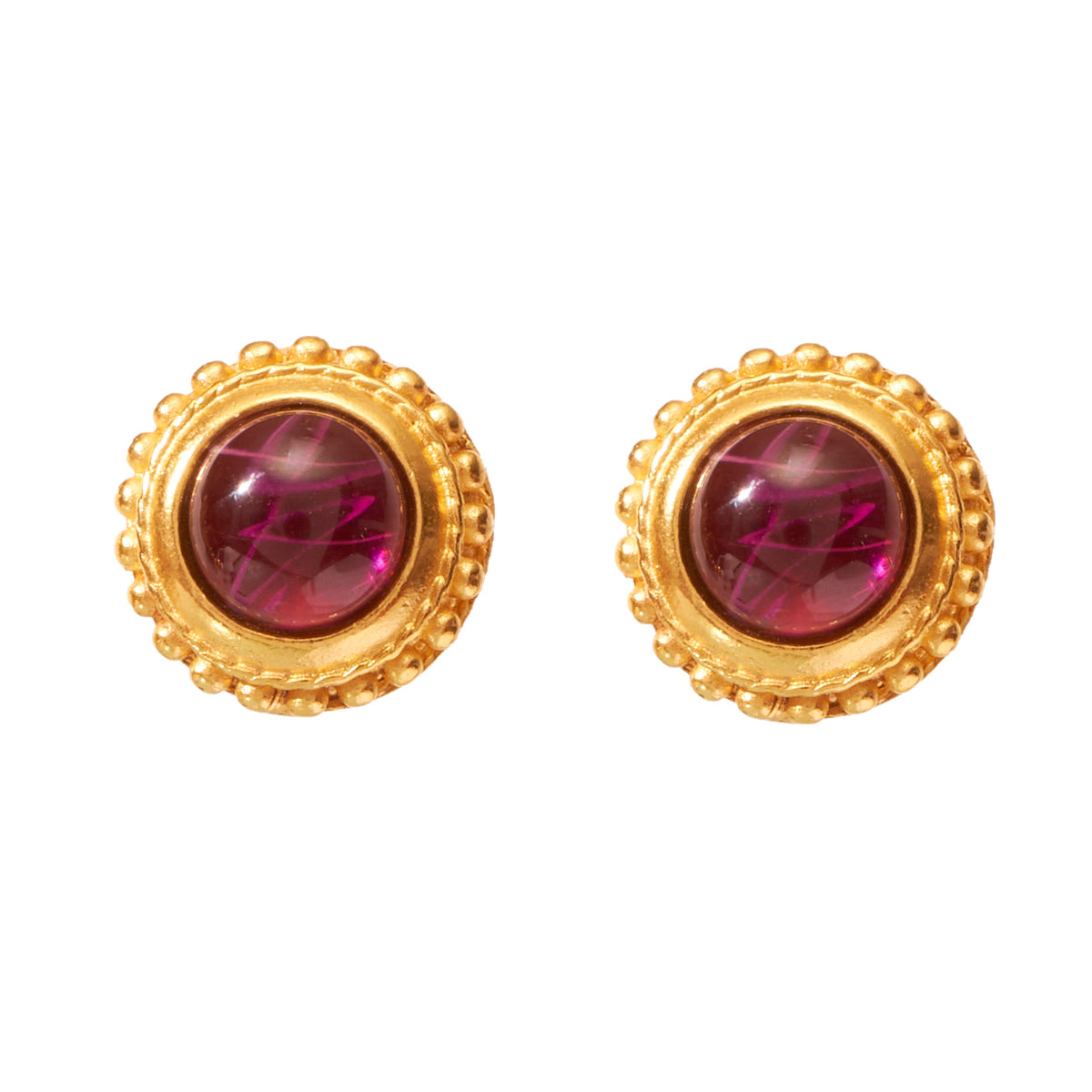 Pablo Round Purple Stone Earrings Ben Amun Jewelry