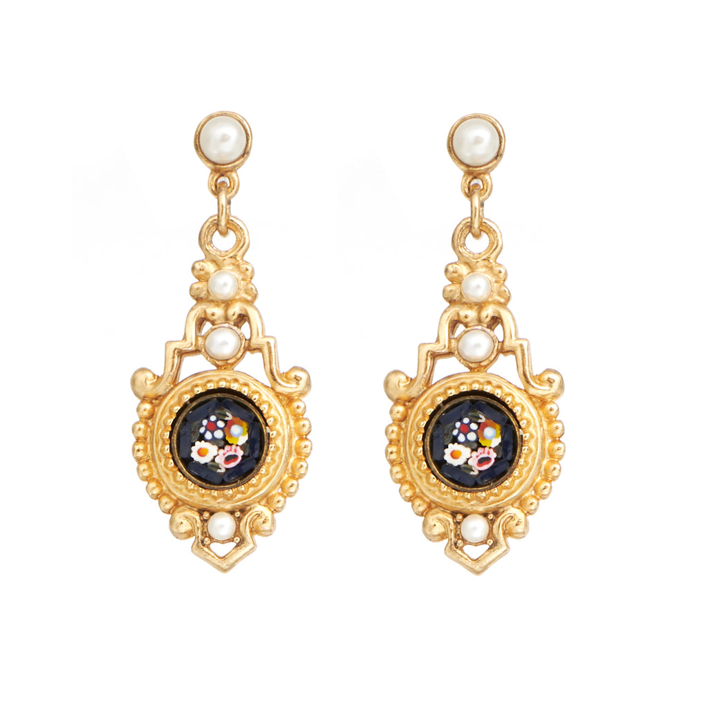 Gemma Drop Down Mosaic Earrings Ben Amun Jewelry