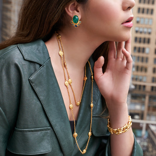 Marcello Statement Gold Coin Necklace | Ben-Amun Jewelry